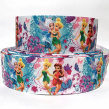 GROSGRAIN RIBBON 5/8", 7/8", 1.5", 3" Tinkerbell Fairy Princess Printed