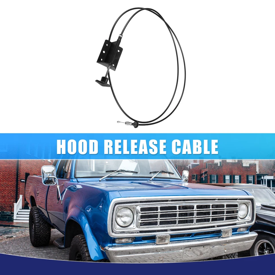 Hood Latch Lock Control Cable Suit for Dodge D150 D250 W150 W250 Item of 1 Foto 2 de 4