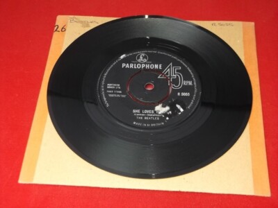 The Beatles:  She Loves You 1963 1N/1N   PT  7'' Sticker damage