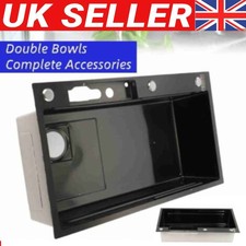 Double Bowl Kitchen Sink, Stainless Steel Kitchen Basin Drop in Workstation Sink