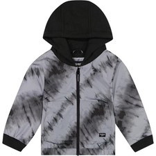 OshKosh B'Gosh Toddler Boys' Midweight Fleece Lined Jacket, Grey Tie Dye, 2T