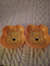 2 WINNIE THE POOH Melamine 6 Inch Bowls Rare Awesome Shape.