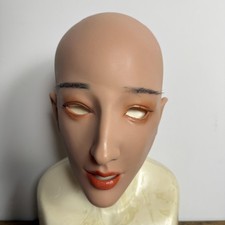 Realistic Silicone Full Head Mask Bald Cosplay Costume Adult Makeup FX