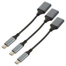 3 Pcs USB-C Male to USB 3.0 Female OTG Cable Adaptor for and other Type-C