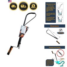 Professional Toilet Auger/Closet Auger, 3 Feet Pipe Snake for Unclogging Toilets