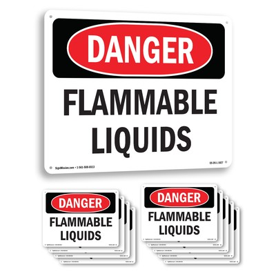 #ad #ad Flammable Liquids OSHA Danger Sign Metal Plastic Or Decal 5 or 10 Pack $185.99