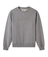 A.P.C. Woman M Vhtf Liberty Logo Sweatshirt Apc Limited Edition Style Refined Mi