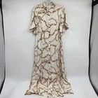 Maeve White Orange Chain Print Maxi Dress | Women’s Size M, Viscose