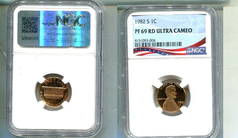 1982 S LINCOLN HEAD PENNY NGC PF69 RED ULTRA CAMEO 9760T