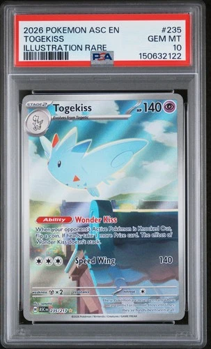 2026 POKEMON ASC EN-ASCENDED HEROES ILLUSTRATION RARE #235 TOGEKISS PSA 10