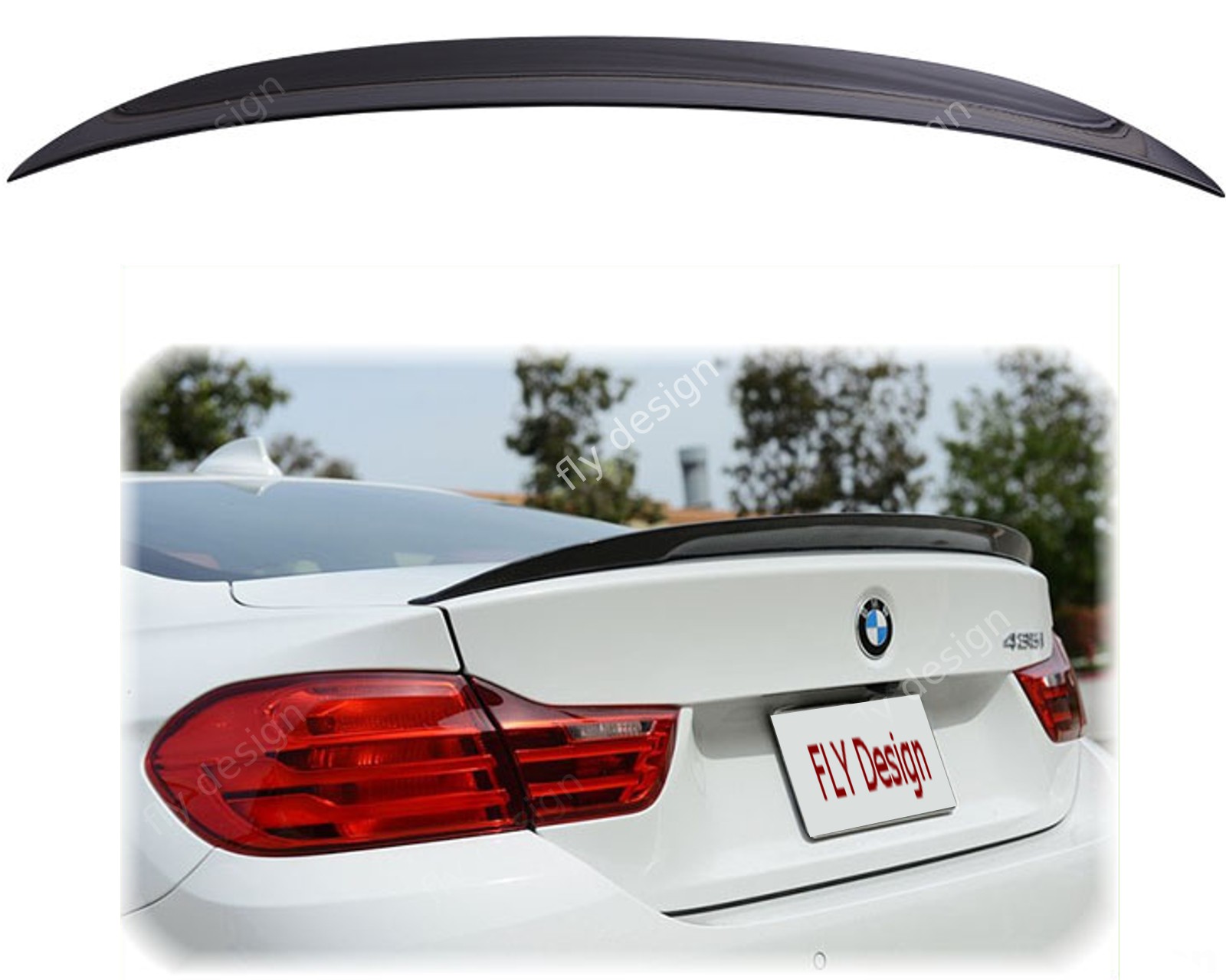 Fly Design Spoiler Lip for BMW 4 Series Gran Coupe F36 Rear Trunk Wing
