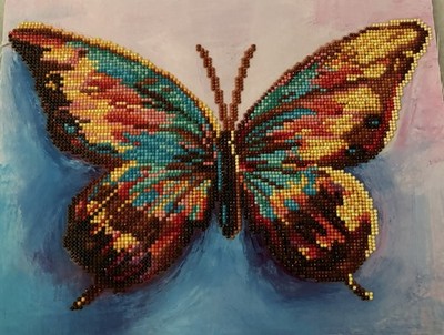 Diamond Dotz Multicolored Butterfly Diamond Art 12x8 
