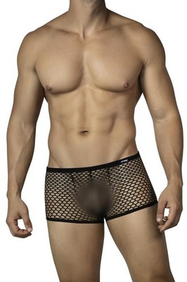 Cut4Men schwarzer Wide Mesh Trunk RAV128 von C4M Boxershort Herren Dessous Slip
