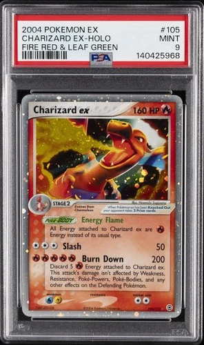 2004 POKEMON EX FIRE RED & LEAF GREEN #105 CHARIZARD EX-HOLO PSA 9