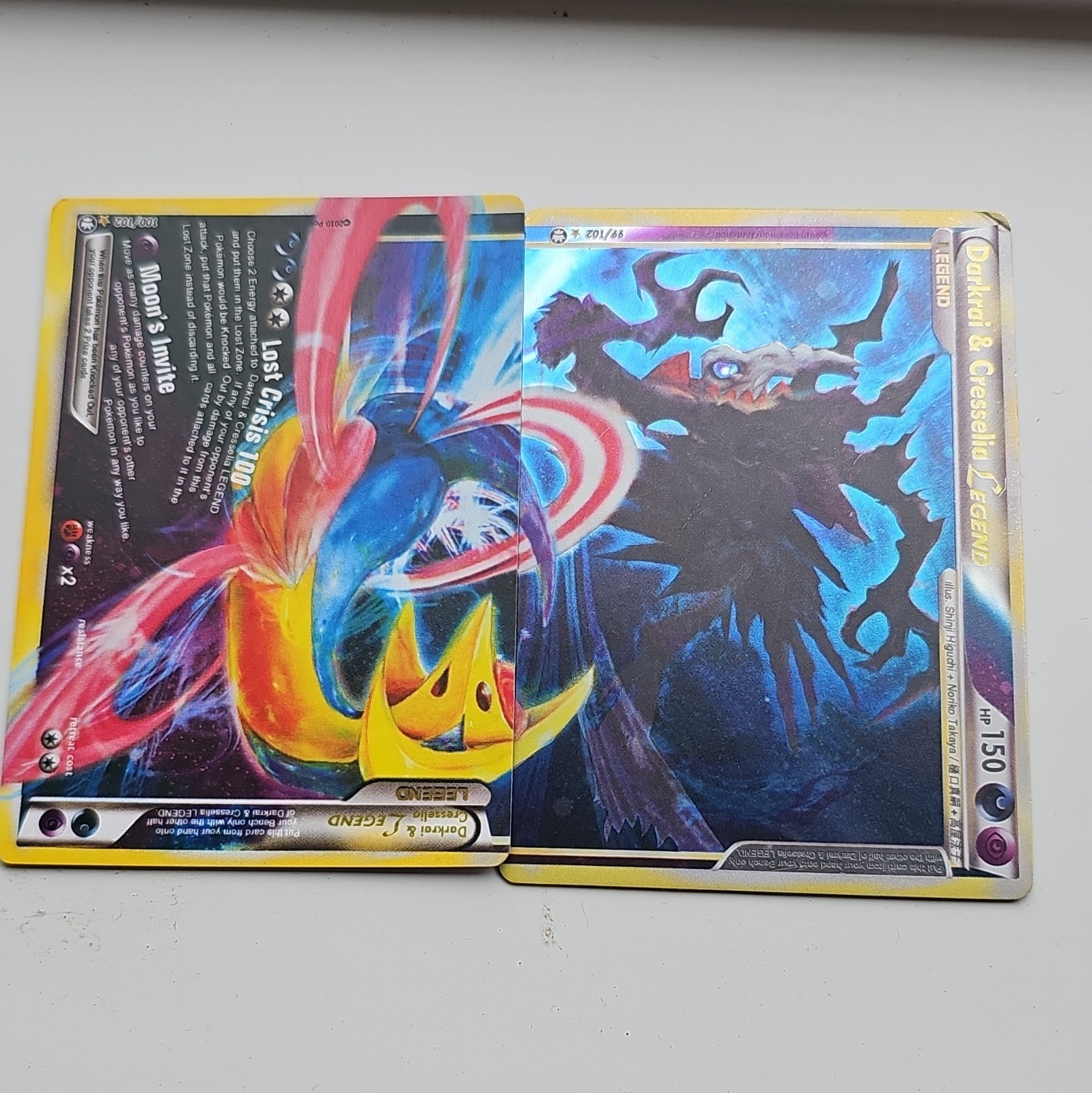 Nintendo Darkrai & Cresselia LEGEND 99+100/102 Triumphant Holo EN 2010 150HP