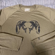Kuiu 3XL Long Sleeve Merino Wool Base Layer T-Shirt Ram Skull Logo Olive Green Kuiu 3XL Long Sleeve Merino Wool Base Layer T-Shirt Ram Skull Logo Olive Green - Image 1