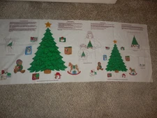 VIP Cranston Christmas Tree Appliqué Fabric Panel Craft/WallHanging 44"Wx18"L