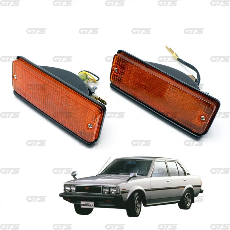 2X Orange Front Bumper Lamp Light For Toyota Corolla KE70 TE71 TE72 1980 - 1986 - Изображение 3 из 4