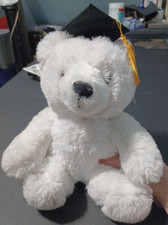 Graduation Teddy Bear Plush Animal Toy With Black Cap 