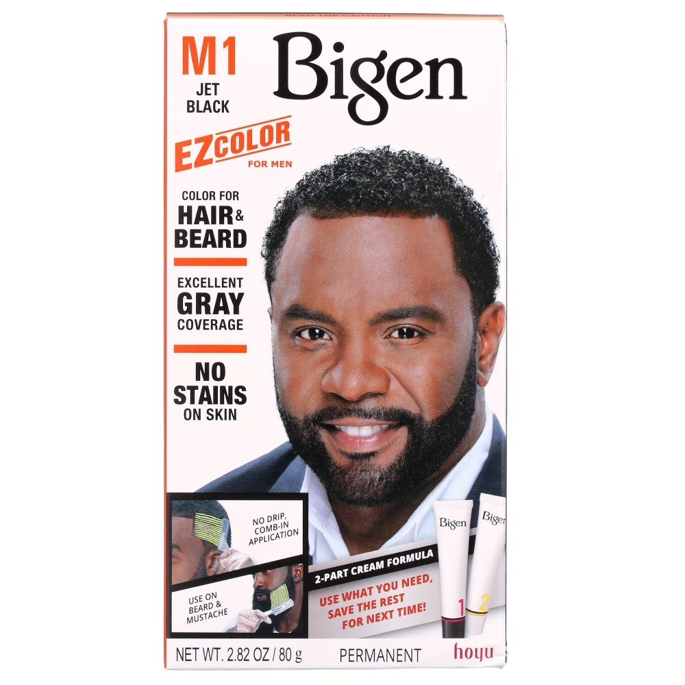 Men's Permanent Hair Dye Jet Black M1 Rich Long Lasting Colo