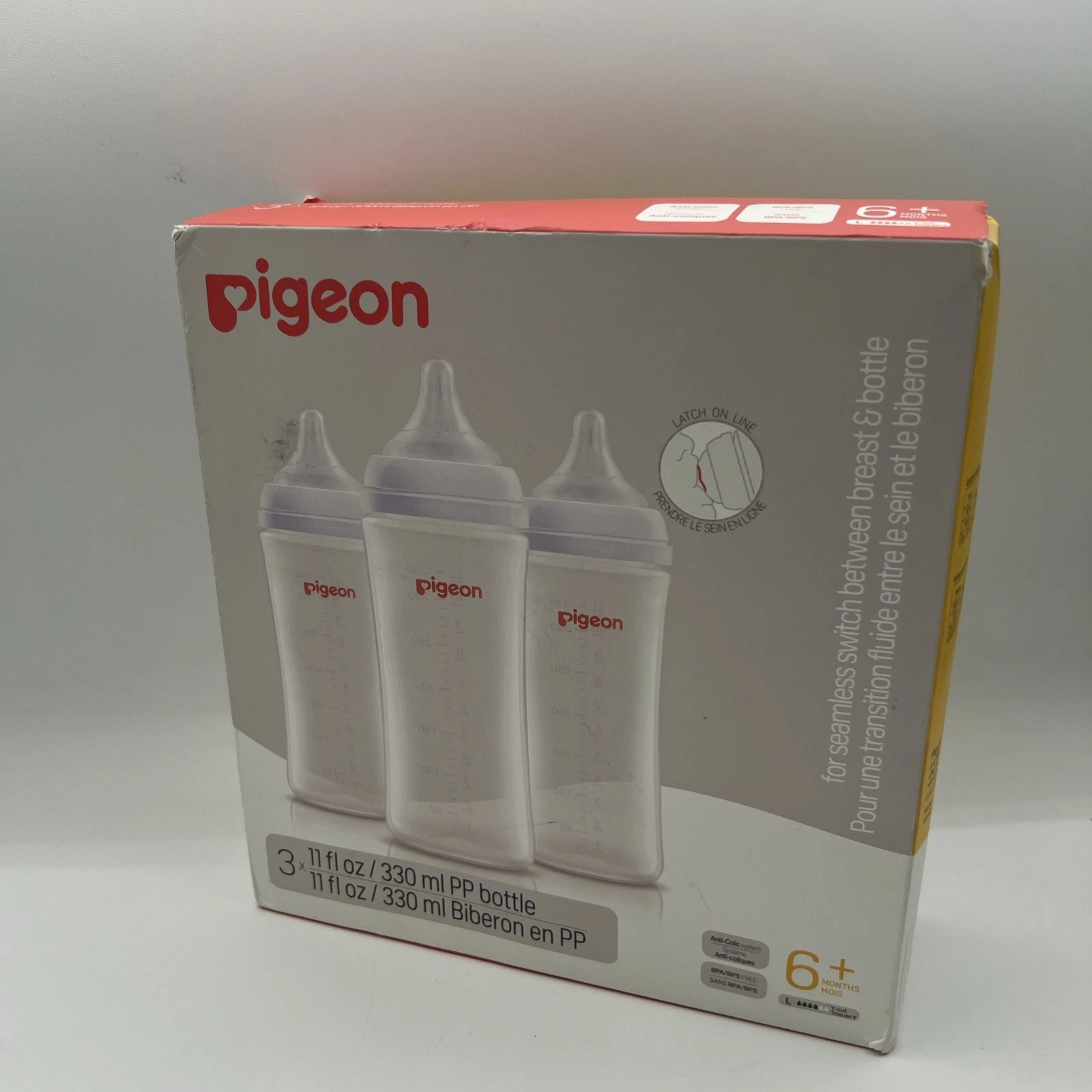 Pigeon PP Nursing Bottle Wide Neck Anti-Colic 3 Botte 11 Fl Oz/330 ML +6 Months
Opens in a new windo
