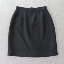 Vtg KGR Skirt Womens 8 Black 100% Wool Lined Made in USA Career Academia Preppy