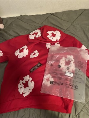 DENIM TEARS HOODIE RED SIZE M BRAND NEW  (SHIP ONLY)