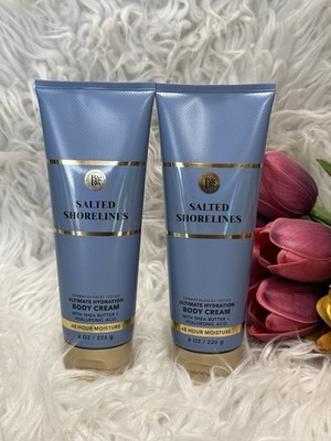 Bath & Body Works Body Cream Lot Of 2 Salted Shorelines 8fl Oz