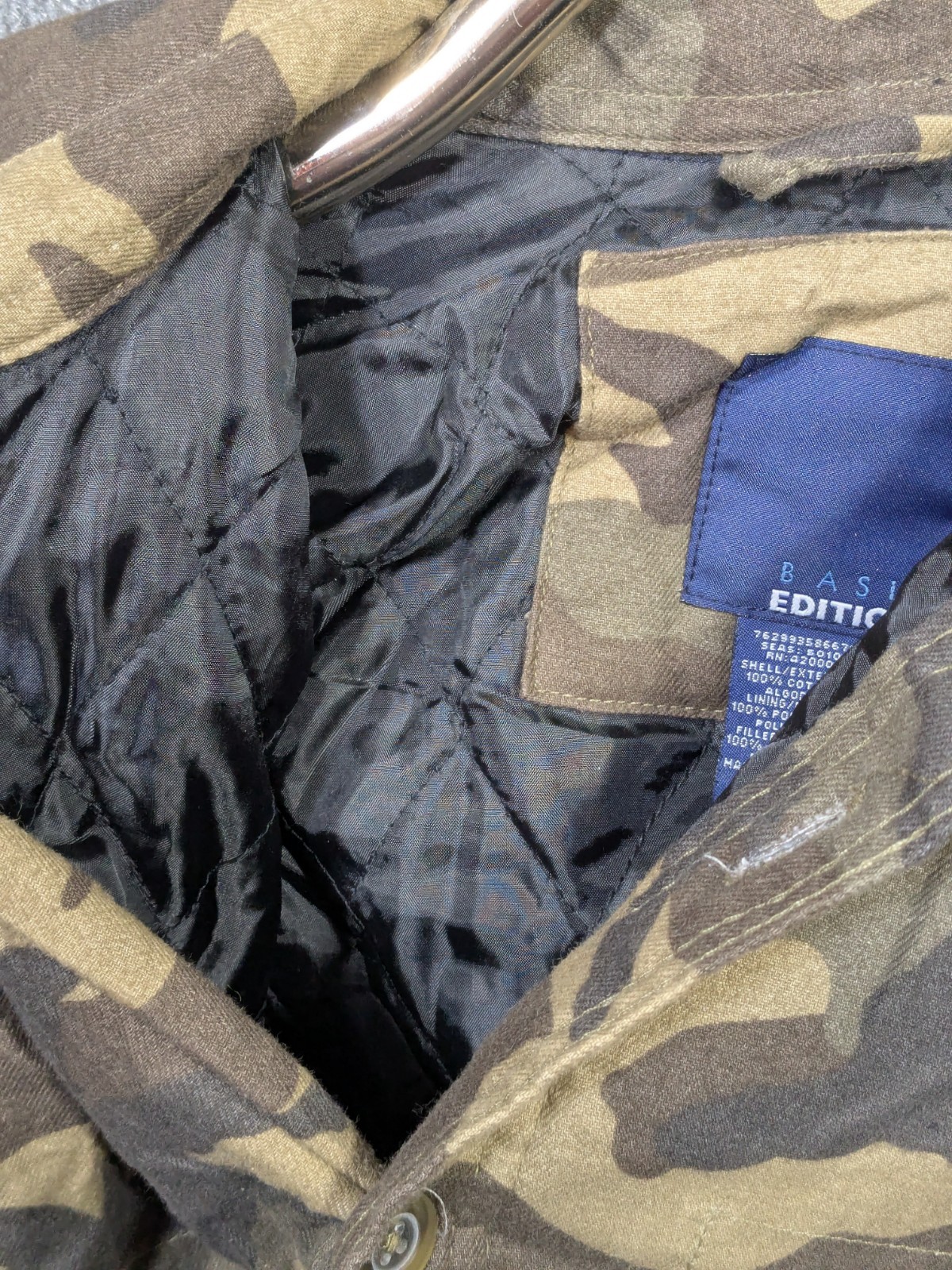 Vtg Basic Editions Jacket Men Small Quilt Lined W… - image 4