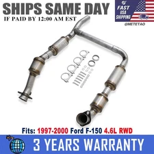 For Ford F150 F-150 4.6L 1997-2000 RWD Y Pipe LH & RH Catalytic Converter Set