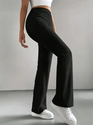Damen Joggenhose Sporthose Fitness Sexy Hausanzug Haushose Bequem Hose Gerippte - Bild 1 von 4