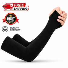 Anti-UV Arm Covers for Men Women Cycling Fingerless Gloves Summer Sport Ice Silk