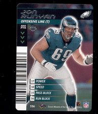 2002 NFL Showdown JON RUNYAN Philadelphia Eagles Card Card