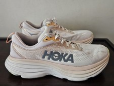 Hoka One One Bondi 8 Running Shoes Cream Vanilla Womens Size 9 B 1127952-CMV