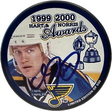 Chris Pronger Autographed Puck - St. Louis Blues 1999-2000 Hart & Norris Award