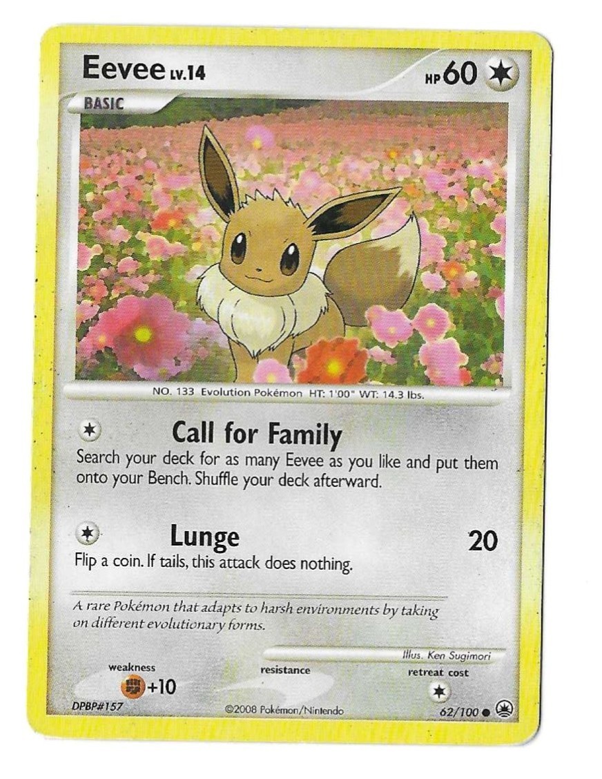 Pokemon TCG Eevee 62/100 Majestic Dawn Regular