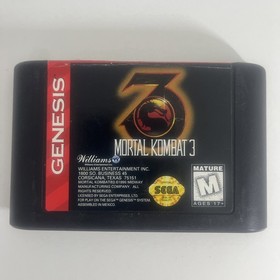 Mortal Kombat 3 Sega Genesis, 1996 With Case No Manual TESTED Authentic vintage