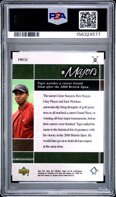 TIGER WOODS - PSA 9 - 2001 Upper Deck Golf - Tiger Woods Collection #TWC23 view 2