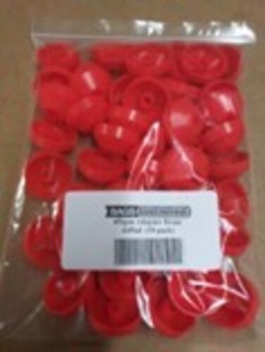 Bags Unlimited A45AD 7 Inch 45 RPM Record Dome Adapters 50 Pack (Red) [Used Very