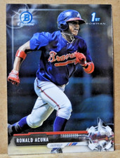 RONALD ACUNA (1st BOWMAN) BCP127 BOWMAN CHROME ROOKIE 2017 CARD!!!. rookie card picture