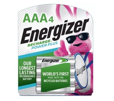 Energizer Recharge Power Plus (4 pack) Rechargeable AAA Batteries #NH12BP-4