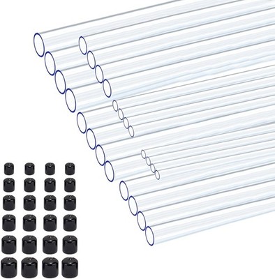 24pcs Rigid Tubing Assortment 4mm 8mm 12mm 16mm 20mm 24mm ID 1mm Wall thickne...