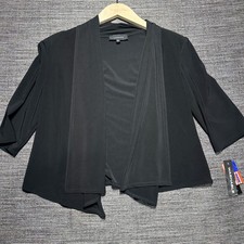 R&M Richards Women's M Black Cardigan Shoulder Pads Made in USA