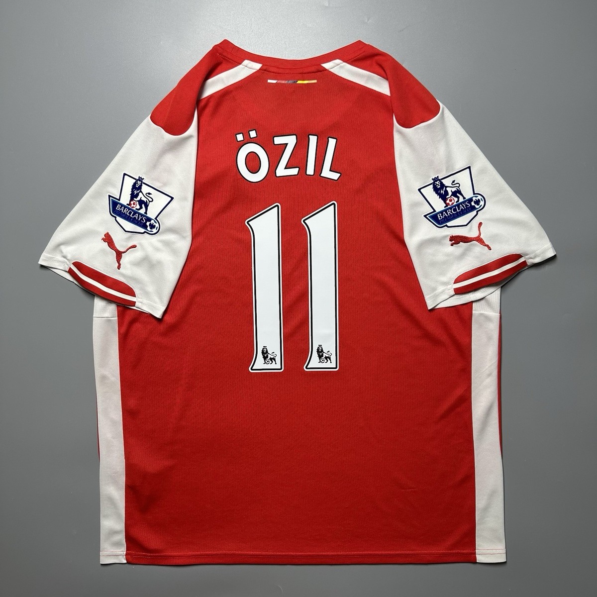 ARSENAL PUMA 2014/2015 FOOTBALL SOCCER HOME JERSEY #11 OZIL SIZE