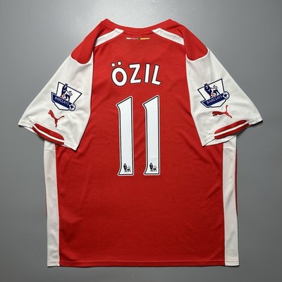 ARSENAL PUMA 2014/2015 FOOTBALL SOCCER HOME JERSEY #11 OZIL SIZE