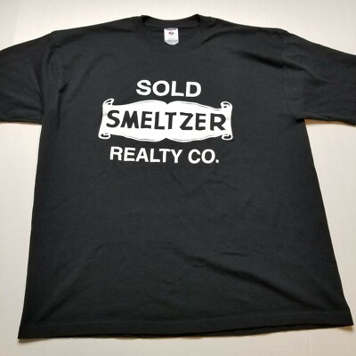 Smeltzer Realty T-Shirt Mens XL Sold Kaspers Korner Black H68