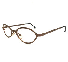 Vintage la Eyeworks Eyeglasses Frames PIE 553 Matte Brown Oval Round 47-23-135