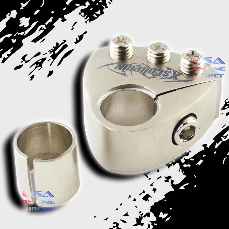 2 PCS PLATINUM Plated Battery Terminal Multi Output Car Stereo Gauge AWG Pos Neg - Image 3 of 3