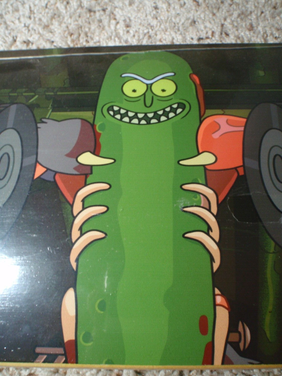 RARE Rick And Morty Primitive Skateboard Deck Pickle Rick Cartoon Mcclung