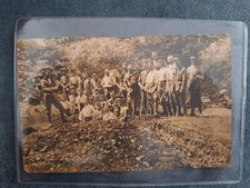Antique Photograph WW1 British Army Digging Trenches. 6 X 3.75 Inch